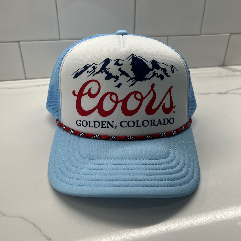 NWOT - Coors Light Blue and White SnapBack trucker hat